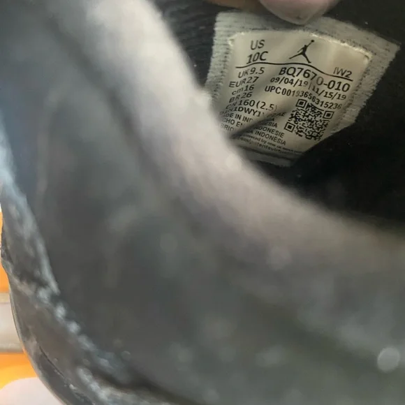 Jordan 4 Black Cat Toddler Sneakers- SZ 10 C